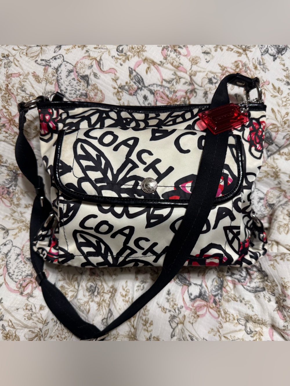 Coach Graffiti Print Shoulder/Crossbody Bag